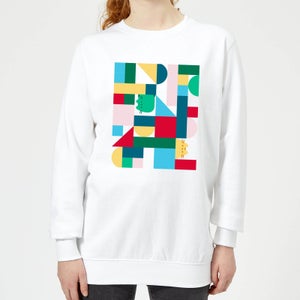Pusheen Geometric Women's Sweatshirt - White