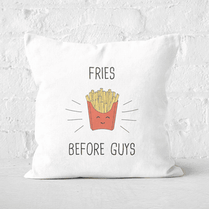 Fries Before Guys Square Cushion