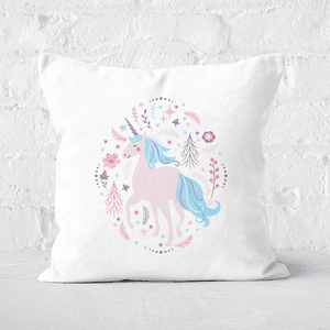 Pink Unicorn Square Cushion