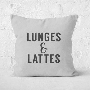 Lunges And Lattes Square Cushion
