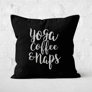 Yoga Coffee And Naps Square Cushion