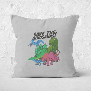Save The Dinosaurs Square Cushion