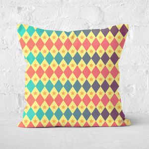Pressed Flowers Big Top Pattern Square Cushion