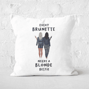 Pressed Flowers Every Brunette Needs A Blonde Bestie Square Cushion