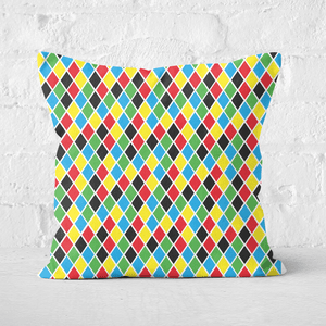 Pressed Flowers Clown Pattern Square Cushion