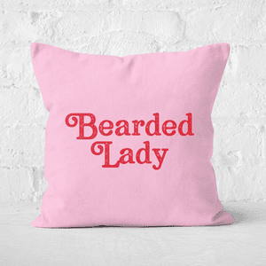 Pressed Flowers Bearded Lady Square Cushion