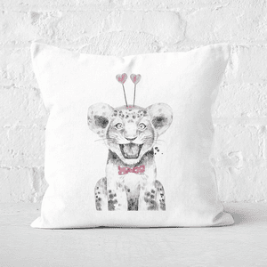 Pressed Flowers Hearty Cub Square Cushion