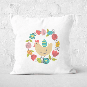 Pressed Flowers Easter Delivery Square Cushion