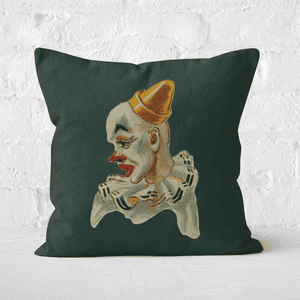 Pressed Flowers Serious Clown Square Cushion