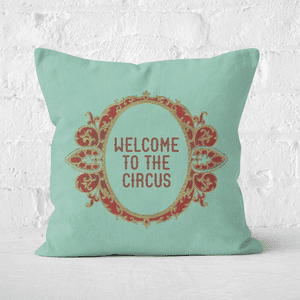 Pressed Flowers Welcome To The Circus Emblem Square Cushion