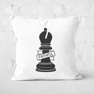 Bishop Chess Piece Faithful Square Cushion