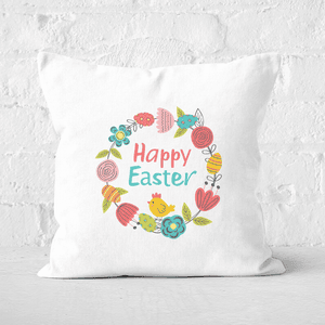 Pressed Flowers Easter Reef Square Cushion