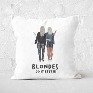 Pressed Flowers Blondes Do It Better Square Cushion