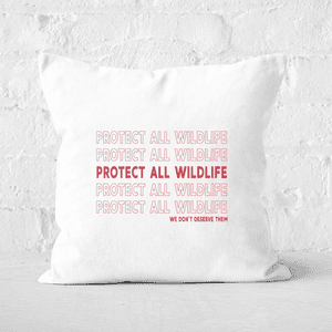 Pressed Flowers Protect All Wildlife Square Cushion