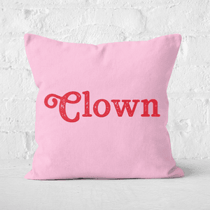 Pressed Flowers Clown Square Cushion