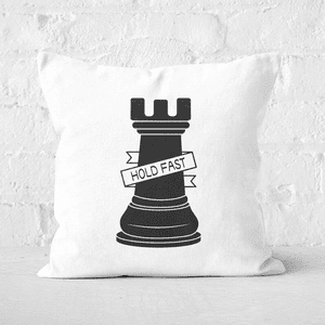 Rook Chess Piece Hold Fast Square Cushion