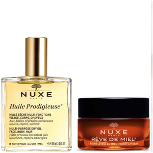 NUXE Exclusive Huile Prodigieuse Oil and Lip Balm Duo (Worth £40.00)