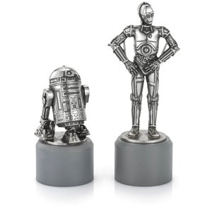 Royal Selangor Star Wars Pewter Chesspieces - R2D2 and C3PO (Knight)