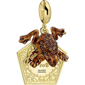 Harry Potter Sterling Silver Chocolate Frog Necklace Embellished with Swarovski Crystals