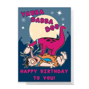 Flintstones Happy Birthday Greetings Card