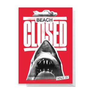 Jaws Beach Closed Greetings Card