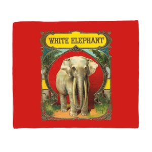White Elephant Fleece Blanket