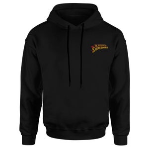 DC Superman Embroidered Unisex Hoodie - Black