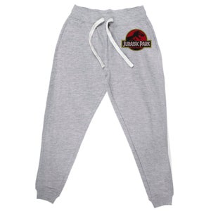 Jurassic Park Embroidered Unisex Joggers - Grey