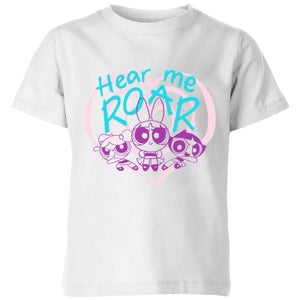 The Powerpuff Girls Hear Me Roar Kids' T-Shirt - White