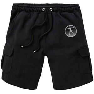Westworld Logo Embroidered Unisex Cargo Shorts - Black