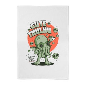 Ilustrata Cutethulhu Cotton Tea Towel - White