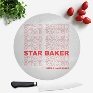 Star Baker With A Hand Shake Round Chopping Board