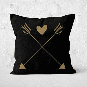 Hearts And Arrows Square Cushion