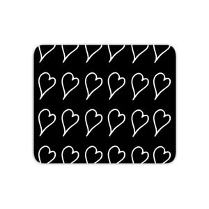 Scribbled Hearts Mouse Mat
