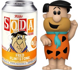 The Flintstones Fred Flintstone Vinyl Soda Figure in Collector Can