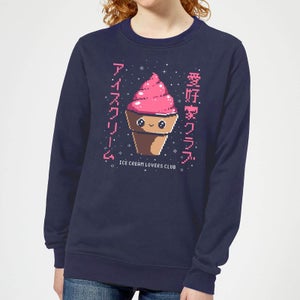 Ilustrata Ice Cream Lovers Club Women's Sweatshirt - Navy