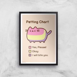 Pusheen Petting Chart Print Giclee Art Print