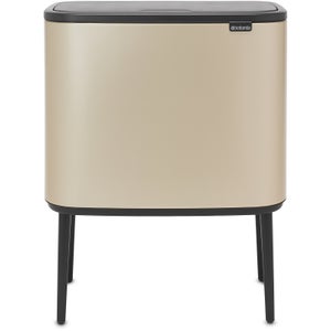 Brabantia Bo 11 and 23 Litre Touch Bin - Champagne