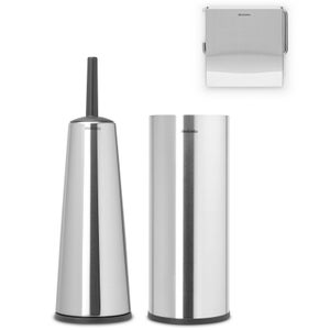 Brabantia Toilet Accessories - Brilliant Steel (Set of 3)