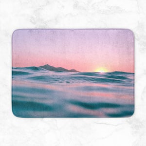 Sunset With Water Bath Mat