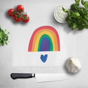 Rainbow And Heart Chopping Board