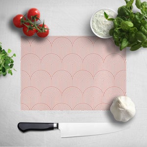 Trippy Rainbow Pink Chopping Board