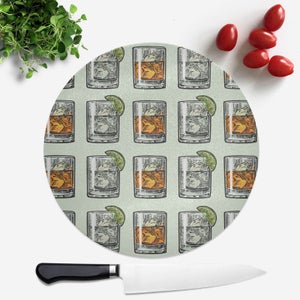 Whisky And Vodka Round Chopping Board