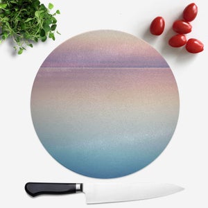 Sunset Blue And Pink Round Chopping Board