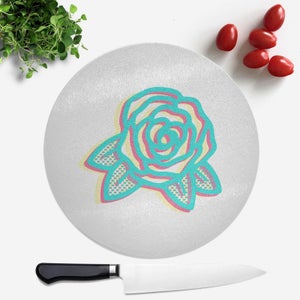 Summer Rose Round Chopping Board