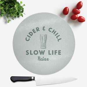 Cider And Chill Round Chopping Board