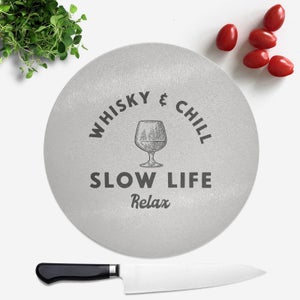 Whisky And Chill Round Chopping Board