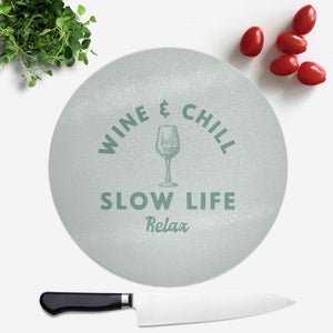 Wine And Chill Round Chopping Board