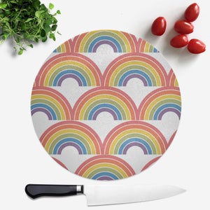 Rainbows Round Chopping Board