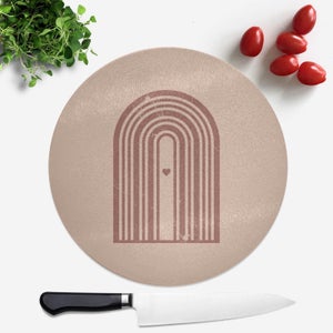 Distressed Rainbow Love Round Chopping Board